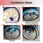 Non-Slip Silicone Wheelchair Hand Rim Covers for 24-Inch Wheels
