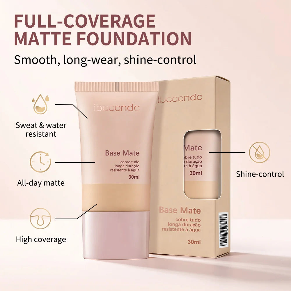 Long-Lasting Waterproof Matte Liquid Foundation - 4