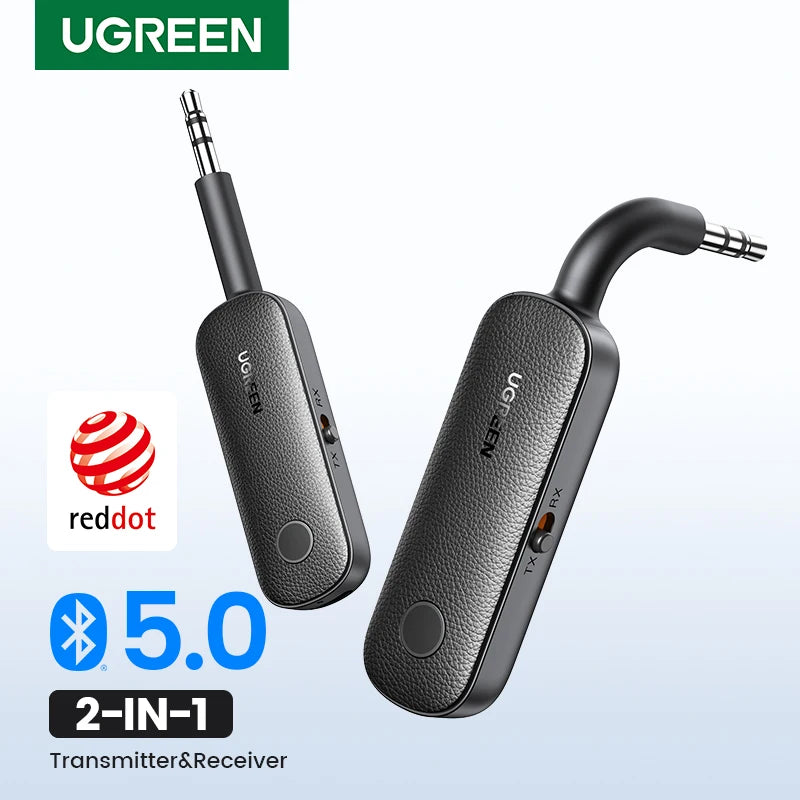 2-in-1 Bluetooth 5.0 Transmitter and Receiver for Car and Home Audio