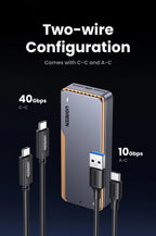 40Gbps USB4 NVMe M.2 SSD Enclosure with Aluminum Cooling Case