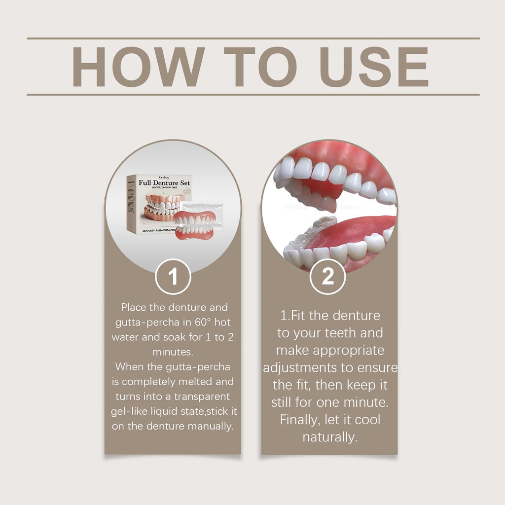 Temporary Silicone Denture Set for Smile Restoration