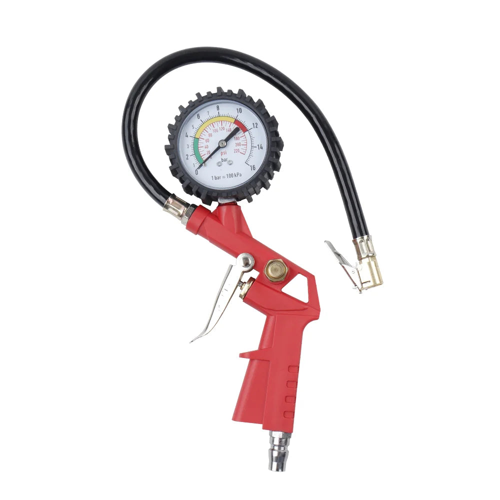 3-in-1 Tire Pressure Gauge and Inflator for Car and Motorcycle - 12