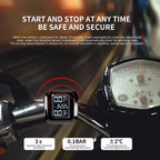 Motorcycle Tire Pressure Monitoring System with 2 External Sensors