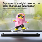 Skateboard Bear Car Dashboard Ornament with Slide Rail