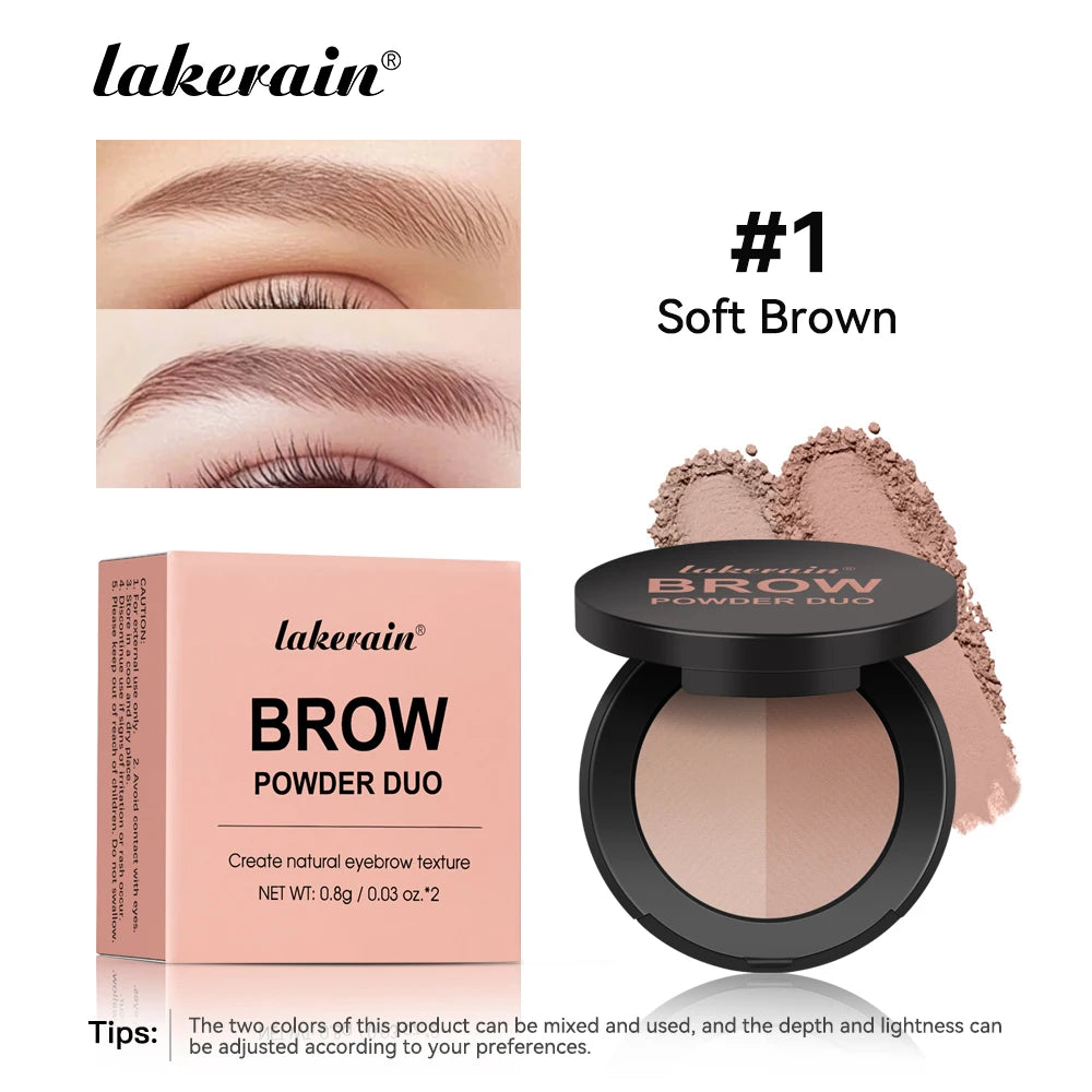 Two-Color Eyebrow Powder Duo for Natural Brows and Contouring