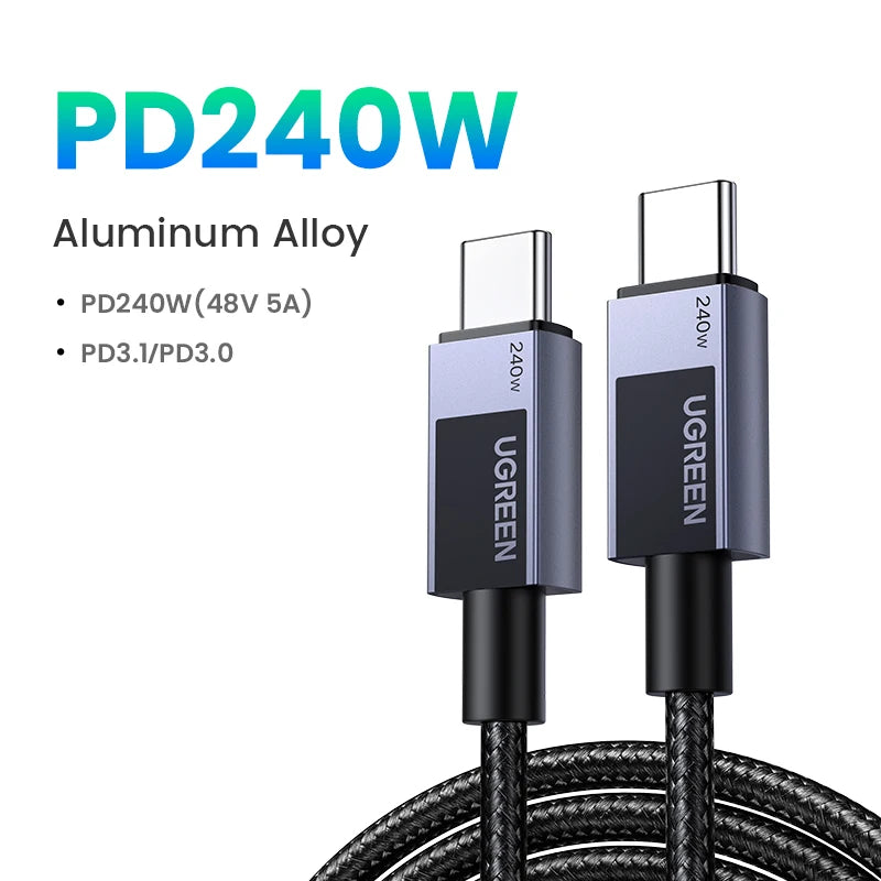 240W USB-C to USB-C Fast Charging and Data Sync Cable