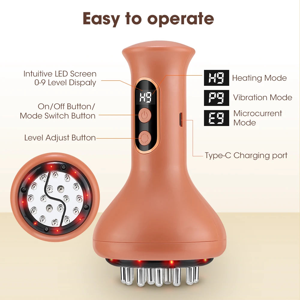 Electric Cordless Body Massage and Scraping Tool