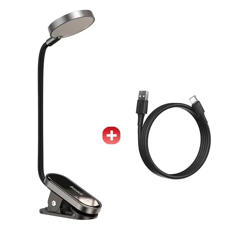 Rechargeable LED Clip-On Reading Lamp with Adjustable Brightness