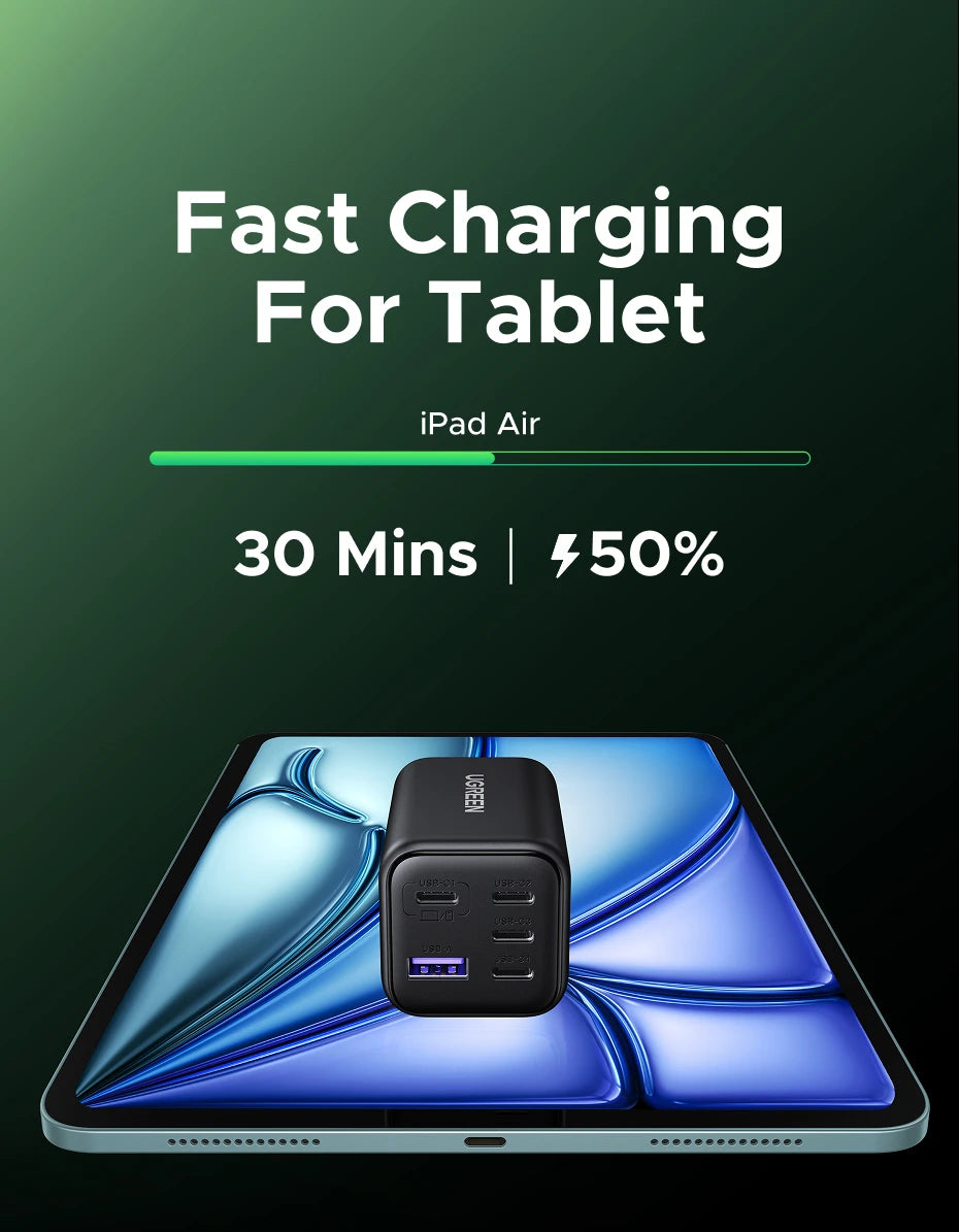 45W GaN Fast Wall Charger with 5 USB Ports
