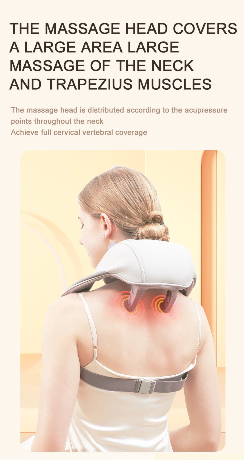 Wireless 6D Neck and Shoulder Deep Tissue Massager with Heat - 11