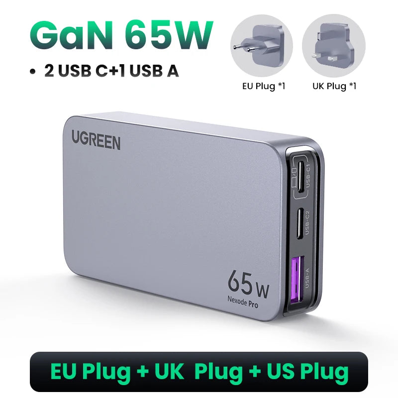 65W GaN Fast Wall Charger for Laptops and Smartphones - 26