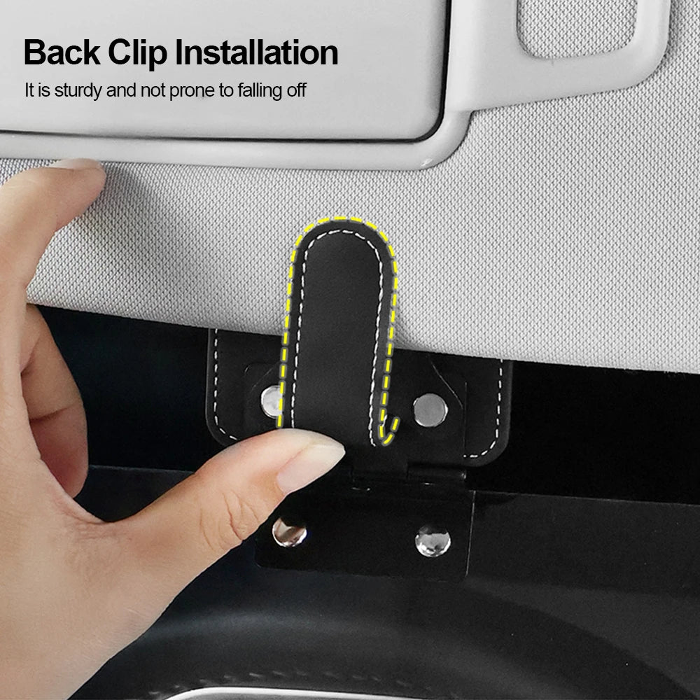 Magnetic Sun Visor Glasses Holder and Anti Glare Folding Shield