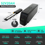 Electric Bike Hailong Lithium-Ion Battery Pack 36V 48V 52V