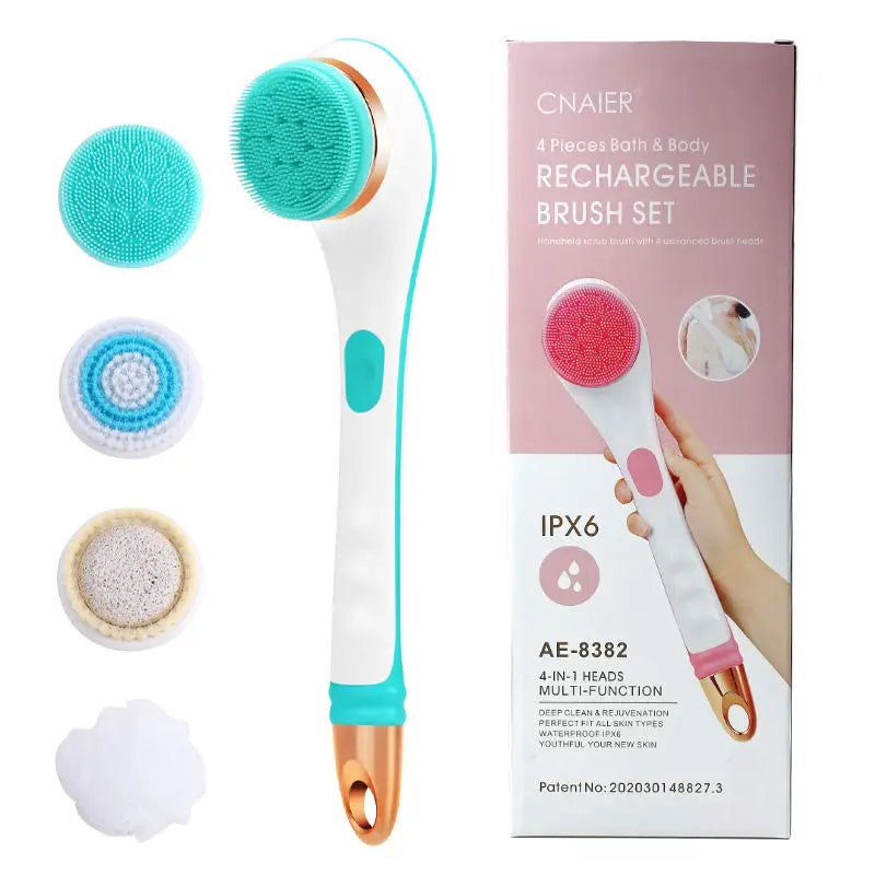 Electric Rechargeable Long Handle Body Scrubbing Bath Brush - 7