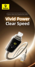 Digital Display 20W Fast Charging USB-C Cable for iPhone