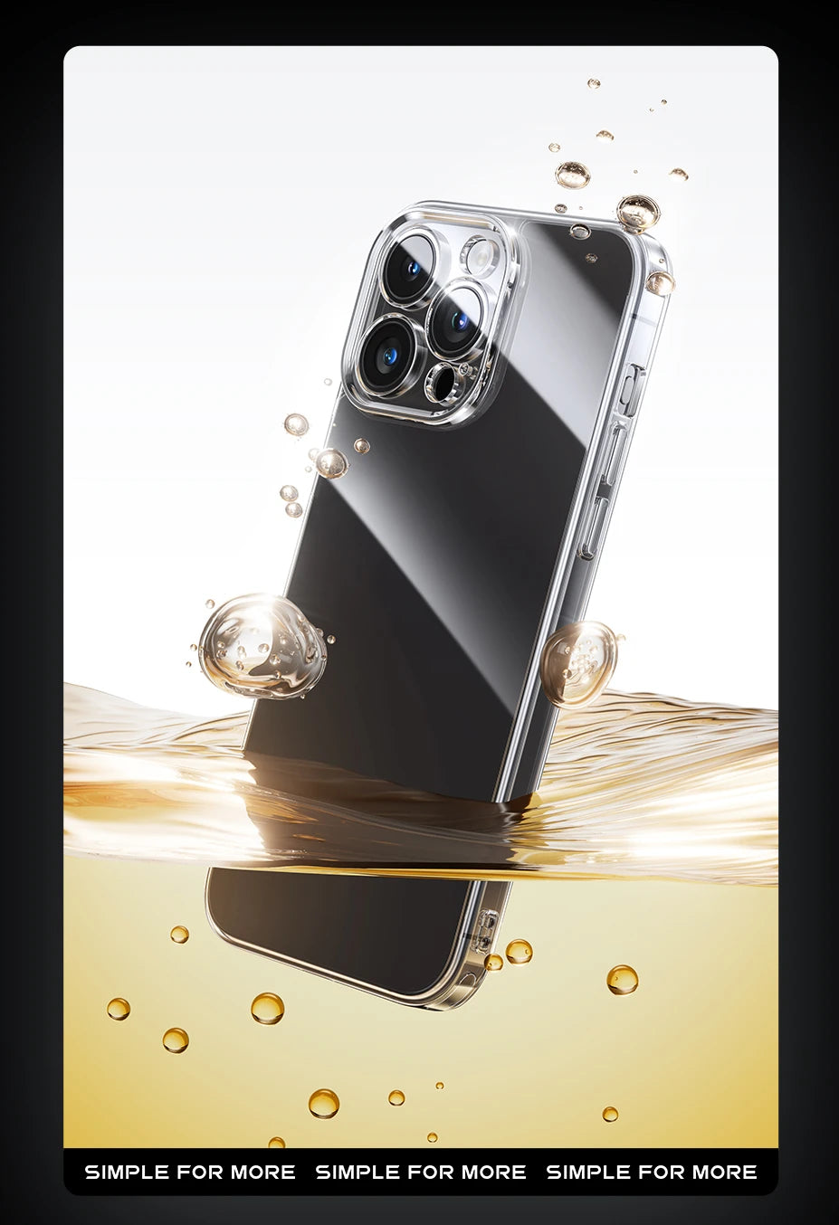 Clear Corning Glass Protective Case for iPhone 16 and 17 Pro Max