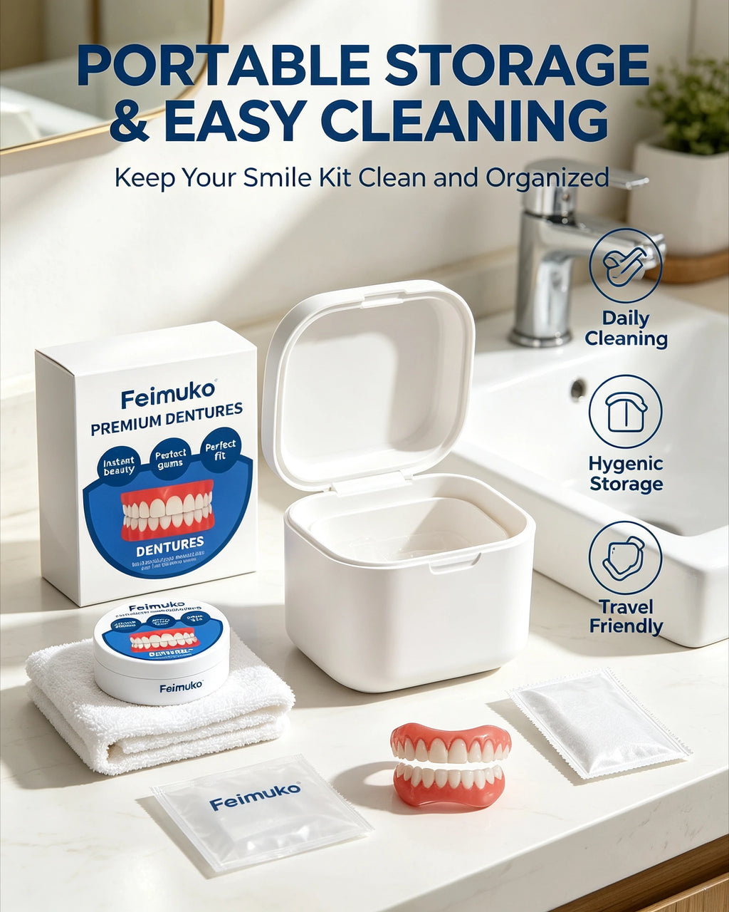 Snap-On Silicone Dentures for Natural Smile