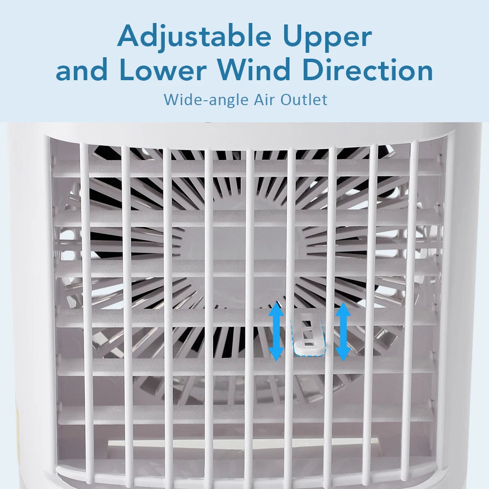 Portable Desktop Air Cooler and Humidifier with Misting Fan