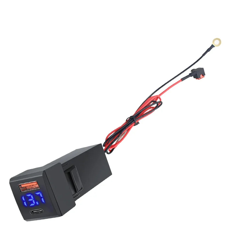 48W Dual USB Type-C PD and QC3.0 Car Charger Socket for Toyota