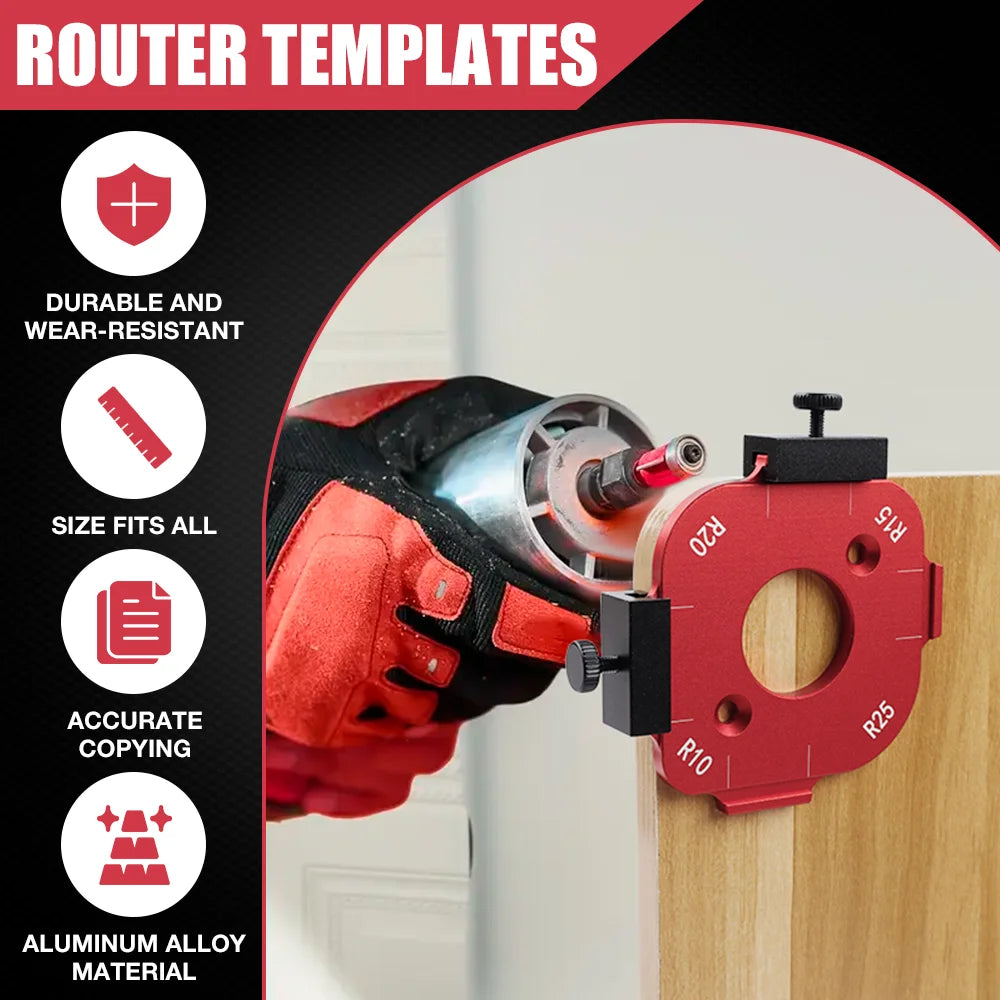 Router Corner Radius Template Jig for Woodworking