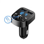 Bluetooth 5.0 FM Transmitter Car Radio Kit with Type C and Dual USB