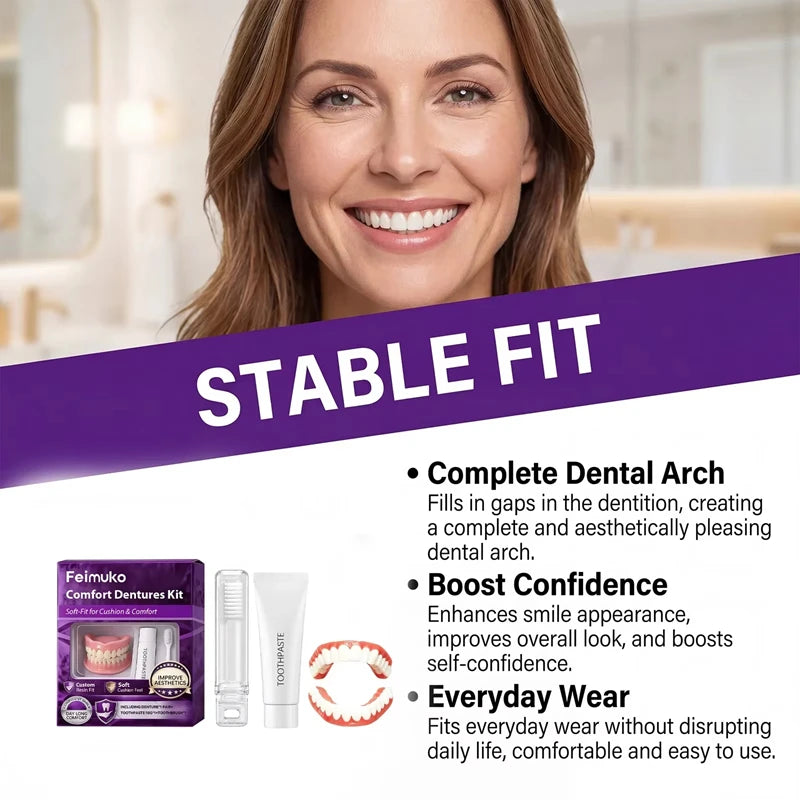 Comfort Silicone Dentures for Instant Smile Enhancement