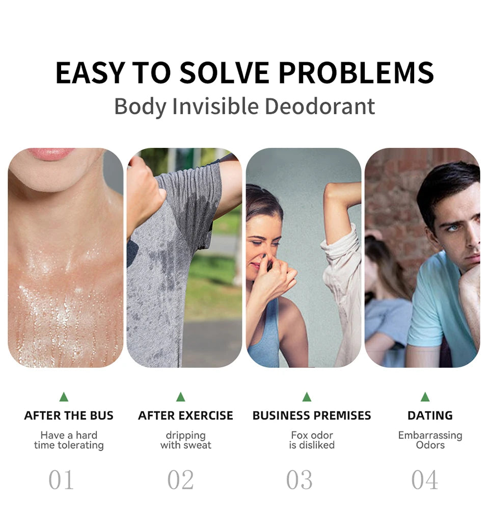 Long-Lasting Invisible Body Deodorant Cream