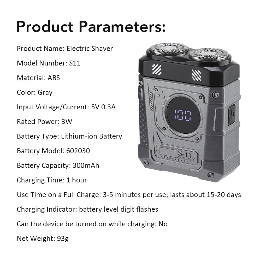 Portable Electric Shaver for Travel and Daily Grooming - 27