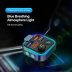 Bluetooth 5.0 FM Transmitter Car Adapter with 38W PD and QC3.0 Charger