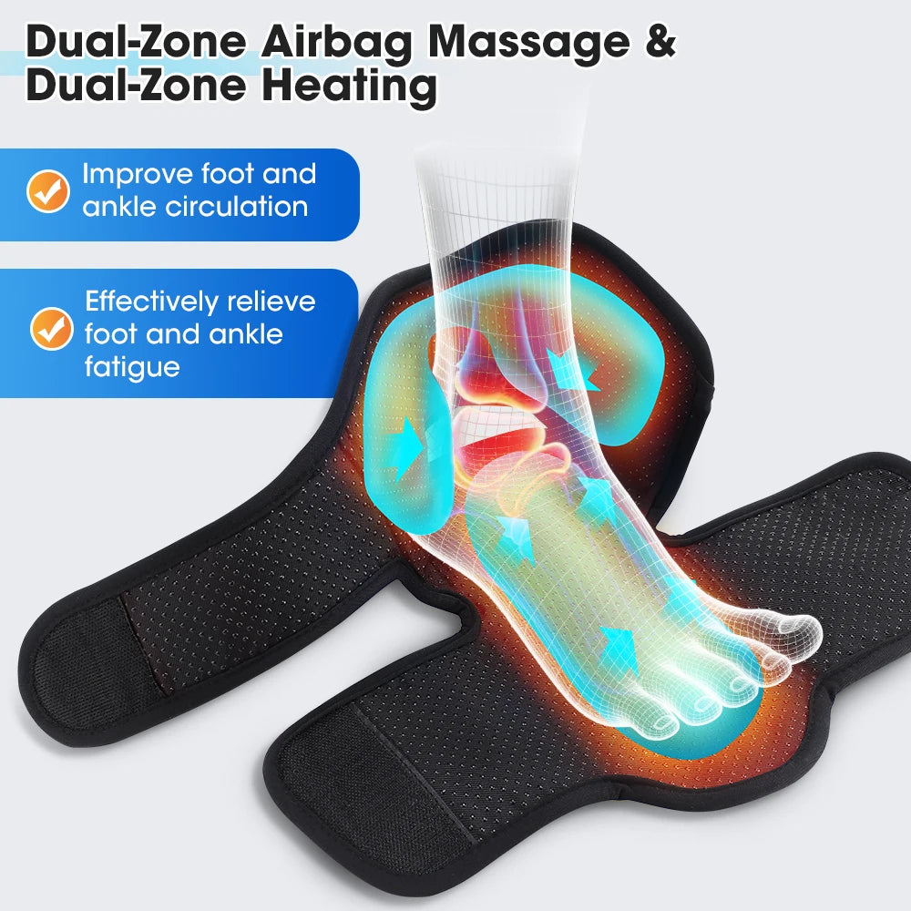 Cordless Heated Air Compression Foot and Ankle Massager