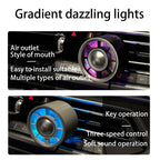 Portable 5V USB Car Air Vent Cooling Fan with 3 Gears and RGB Light