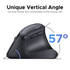 Ergonomic Vertical Wireless Mouse with 4000 DPI