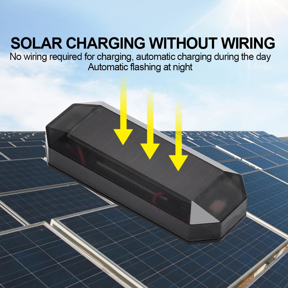 Solar Powered LED Simulated Car Anti Theft Strobe Warning Light