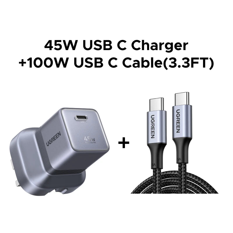 45W GaN USB-C Fast Charger for Smartphones and Tablets