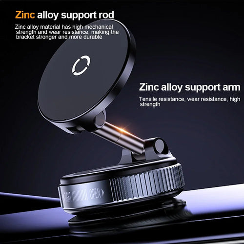 15W Magnetic Wireless Charging Phone Holder for Desk and Car