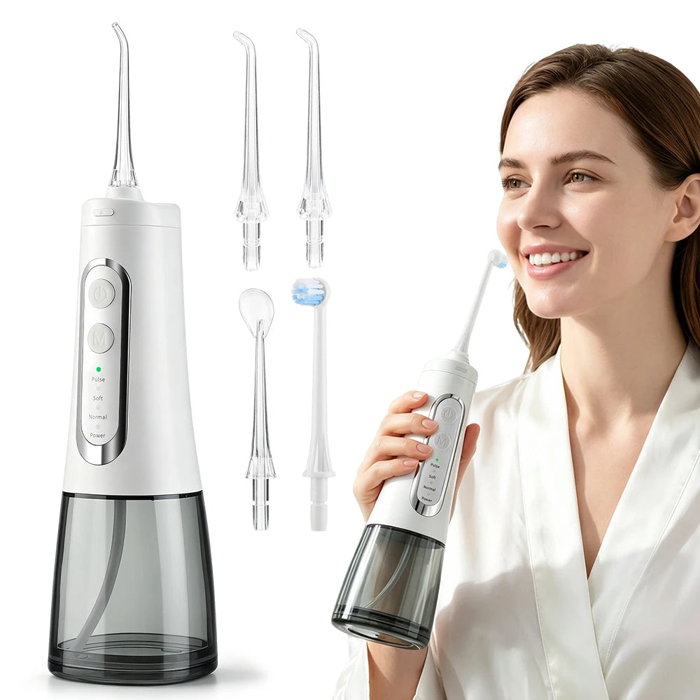 Cordless Water Dental Flosser with 4 Cleaning Modes