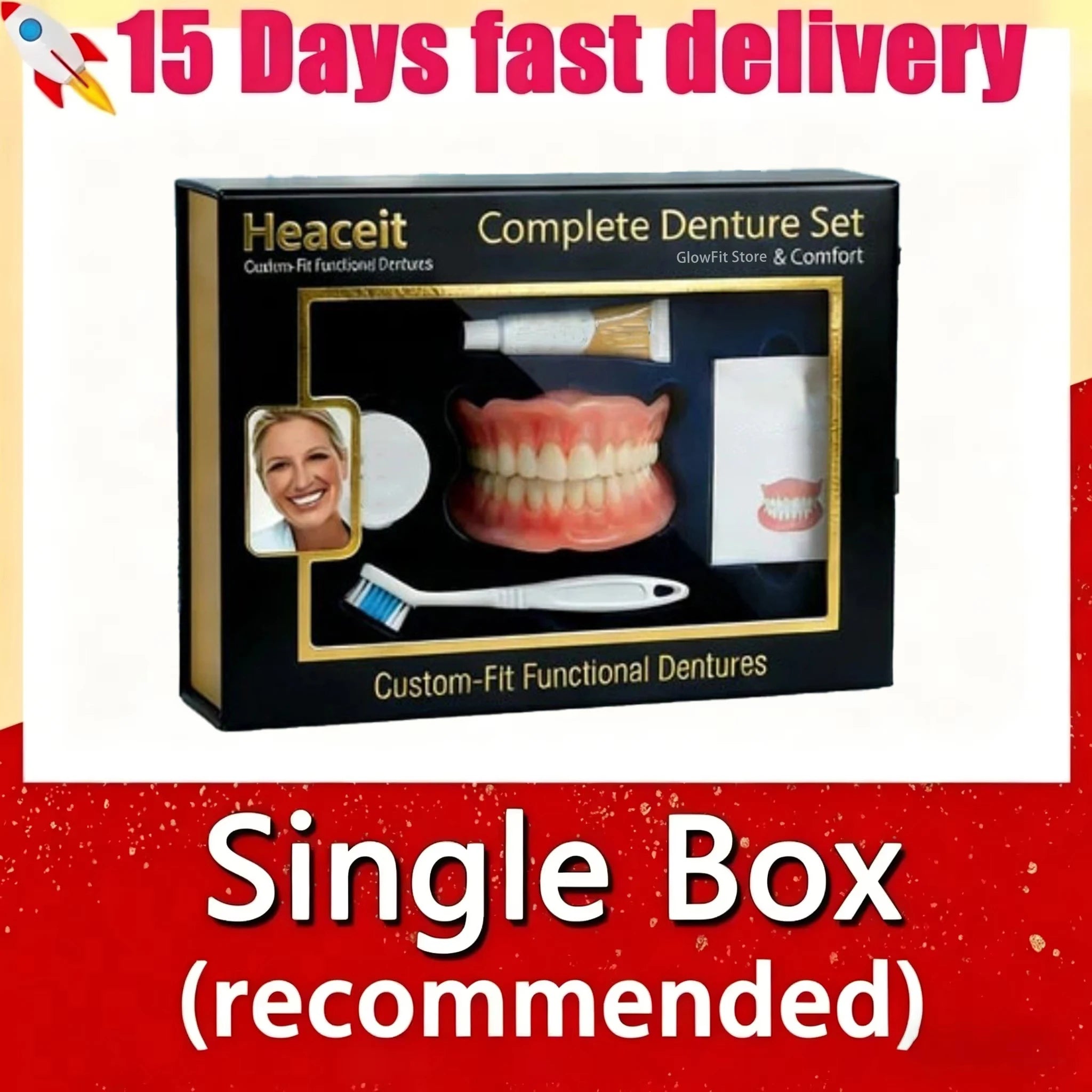 Silicone Full Denture Set for Natural Smile and Comfort - 8