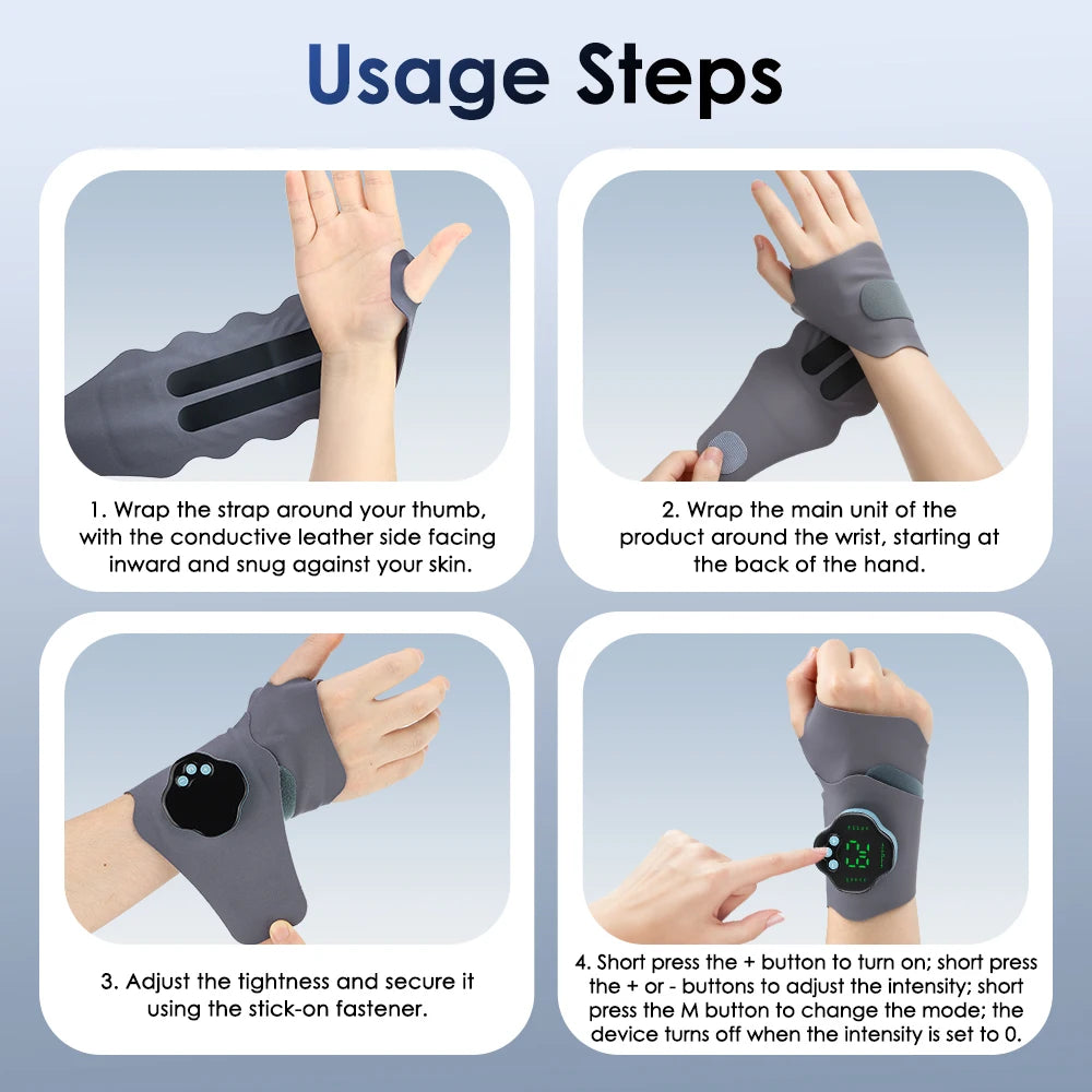 Electric Microcurrent Wrist Massager for Pain Relief - 13