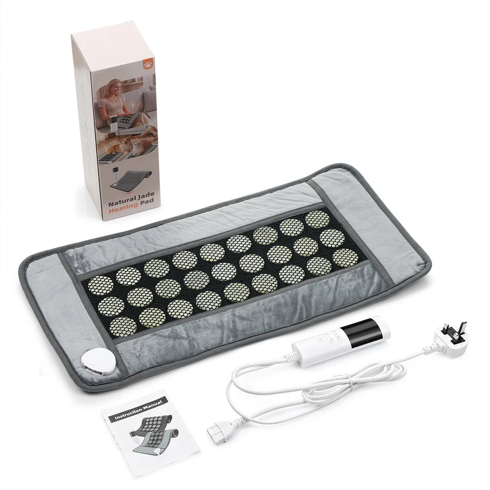 Natural Jade Stone Electric Heating Pad with 9 Heat Levels - 16