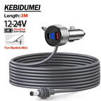 3M 12V 24V Car Power Adapter for Starlink Mini with USB PD QC Charger