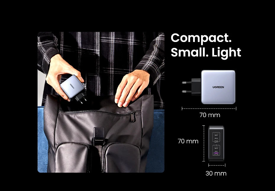 160W GaN Fast Charger for Laptops and Smartphones