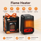 Portable PTC Ceramic Space Heater with Ambient Flame Light