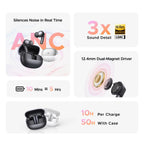 Wireless Noise Cancelling Earbuds with Adaptive ANC and 50H Battery