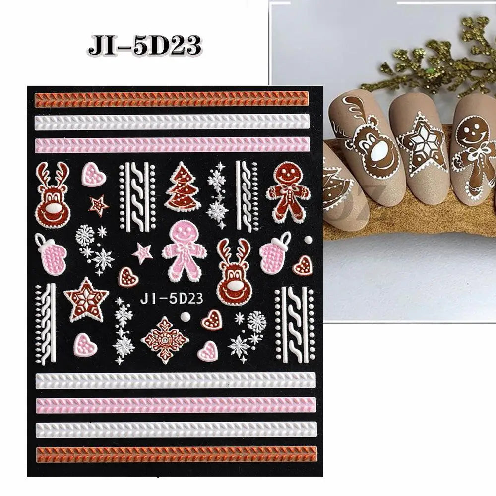 Christmas Cartoon Nail Art Decals