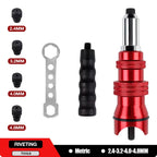 Electric Drill Rivet Gun Attachment for 2.4mm-4.8mm Rivets