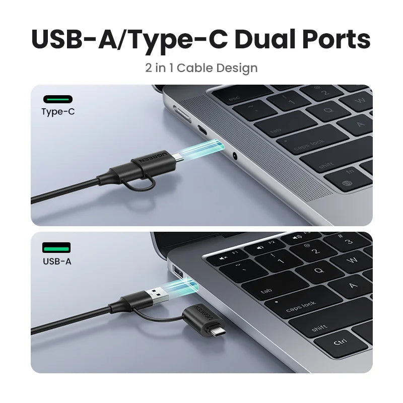4-in-1 USB-C and USB-A Multi-Memory Card Reader Adapter