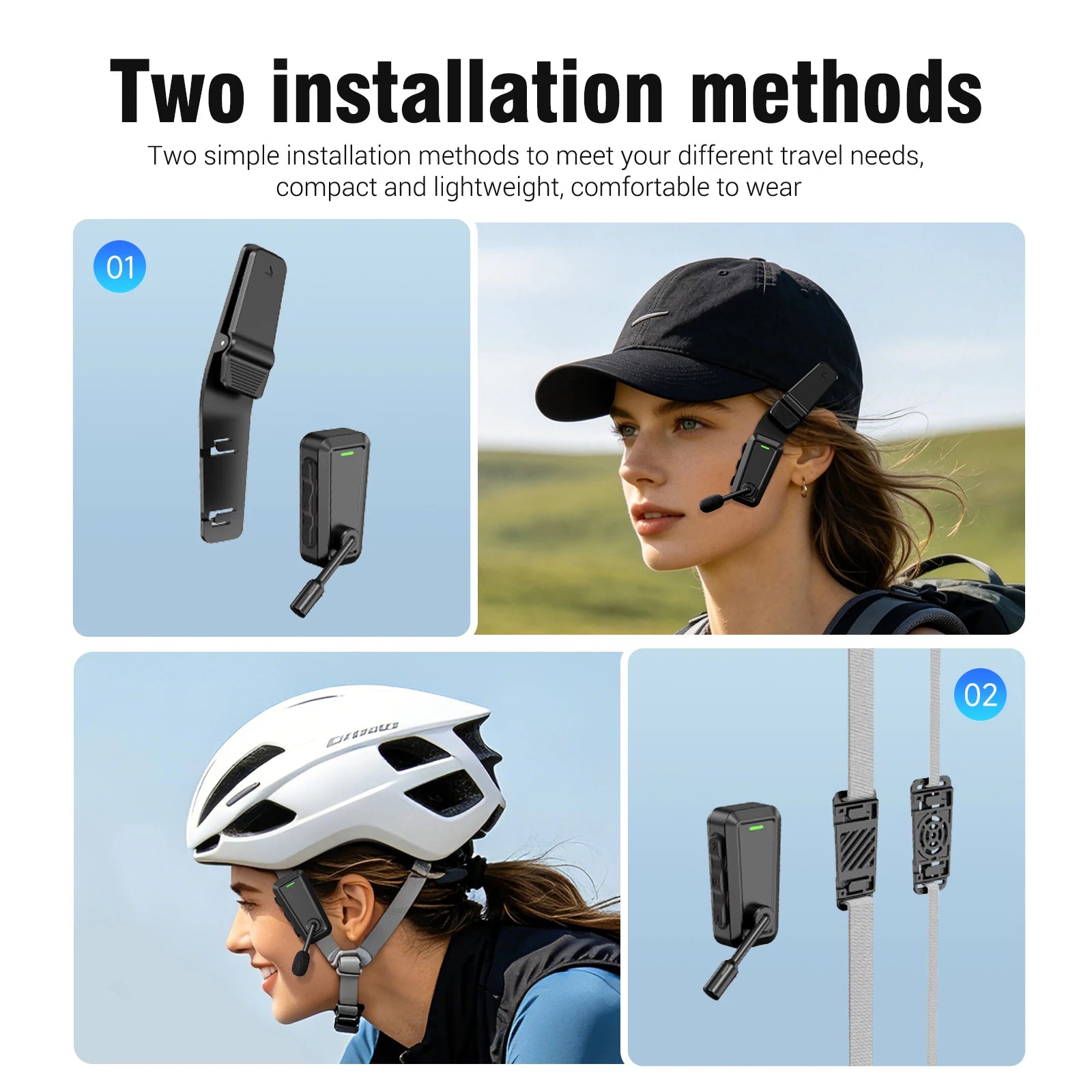 Bluetooth 6.0 Motorcycle Helmet Intercom Headset - 5