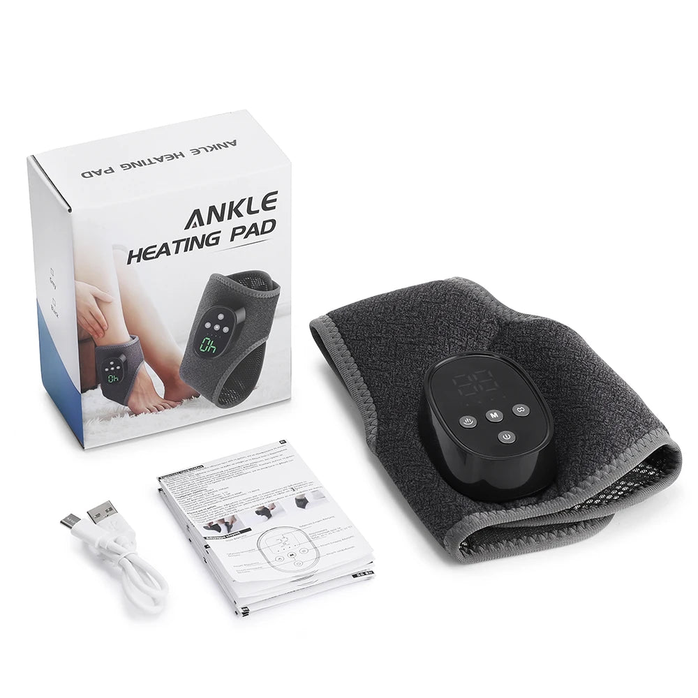 Heated Vibration Ankle Massager for Pain Relief and Relaxation