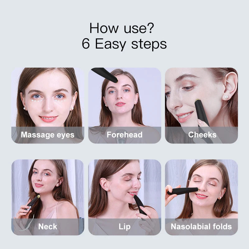3-in-1 LED Vibration Eye and Face Lifting Wand - 5