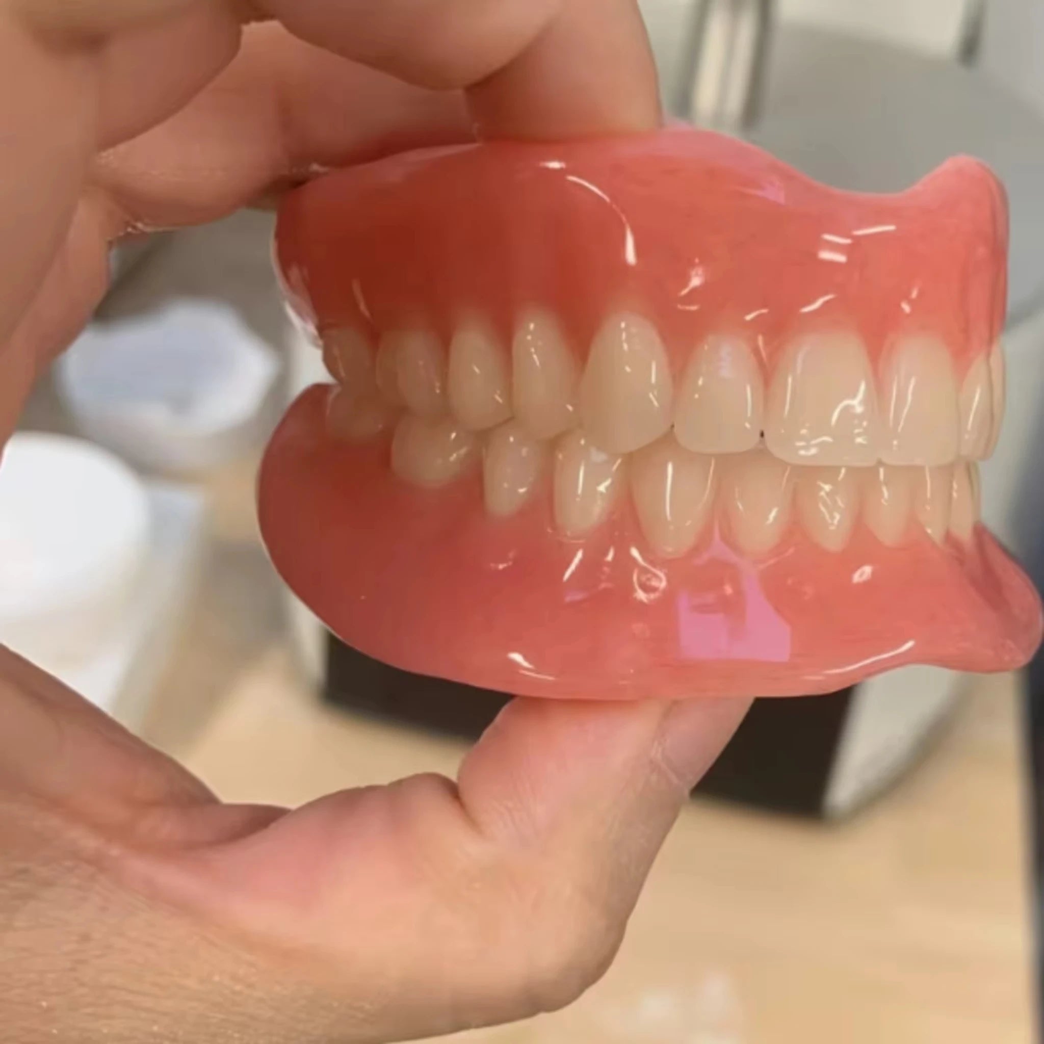 Full Mouth Denture Set with Storage Case and Cleaning Tools - 2